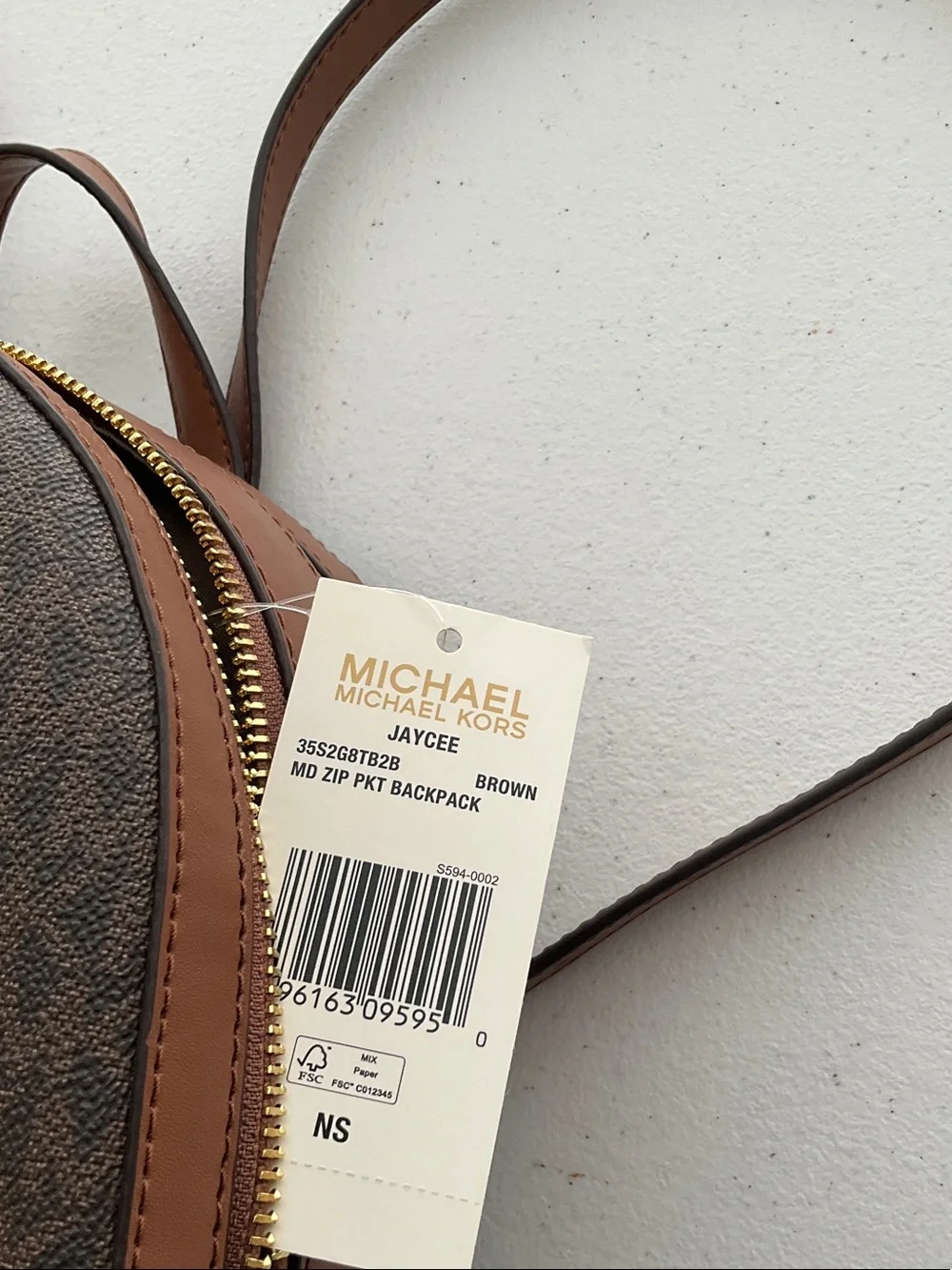 Michael Kors Jaycee Signature Zip Pocket Backpack